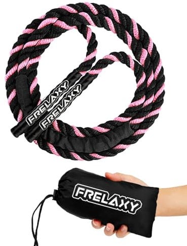 Frelaxy Cuerda de saltar de 1 libra, cuerda de saltar pesada para principiantes, cuerdas de saltar pesadas para fitness, entrenamientos corporales totales, pérdida de peso, entrenamiento de fuerza