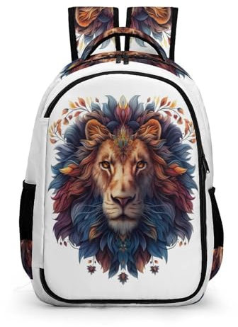 WCEECE Kinderrucksack Löwe Rucksack 3D Effekt Schulrucksack Mädchen Tier Schulsaison-Zubehör Geschenke Für Die Schule Leichter Reise Outdoor Freizeit