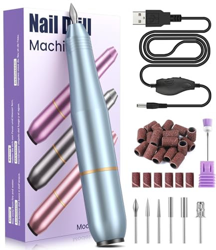 Electric Nail Files, Professional Nail Drill for Acrylic Nails Gel, Electric Nail Drill 20000 RPM, Adjustable Speed E File for Nails, Electric Manicure Pedicure Kit Gifts for Beginner Girl Women Mum