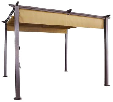 Hartman Roma Pergola Replacement Roof Canopy 3m x 3m Sand