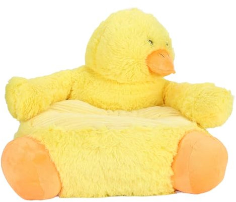 Enforose Dicker, bequemer Stuhl und Couch, PP-Baumwolle, waschbar, niedlicher Cartoon-Enten-Bodensitzstuhl mit Rückenlehne für Schlafzimmer, Balkon, Büro, Gelb