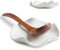 2 pcs Repose Cuillère Cuisine en Céramique,Support pour Ustensiles de Cuisine,Porte-Cuillère pour Spatules,Pinces,Cuillères à Café ou Ustensiles,Design Moderne pour Cuisinière et Comptoir (Blanc,13cm)