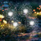 GIGALUMI Solarleuchten für den Außenbereich, 4 Stück, Solar-Feuerwerk-Lichter, wasserdicht, 120 LEDs, Solar-Starburst-Licht für Hof, Balkon, Terrasse, Pflanzgefäß, Gartendekoration (kaltweiß)
