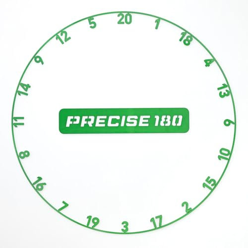 Precise180 - Onepiece Zahlenring - Emerald Green - Premium Dartzahlenring aus 2mm dicken Stahl - 11 Farben - Dartscheiben Nummernring - Dartzubehör