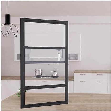PFCDZDU Reemplazo Ventana para Food Truck, Vidrio Templado Ventana para Concesionarios, Montaje Empotrado Marco Aleación De Aluminio Ventana para Cafeterías Tiendas(31.5x35.4in/80x90cm)