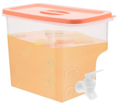GLEAVI Kunststoff Getränkespender mit für Kühlschrank Großer Behälter für Eistee und Säfte für Partys und Versammlungen Kompakt und Vielseitig Einsetzbar