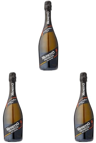 Mionetto Prosecco Spumante DOC Treviso Extra Dry Wine, 75 cl (Pack of 3)