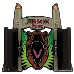 Jurassic Park Gates Limited Edition Special Hinged Pin Badge - Individually Numbered - Officially Licensed Merchandise
