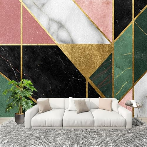 Geometrisches Kreatives SpleißEn 3d Tapete - 250x175 cm, Fototapete Schlafzimmer - Deko Wohnzimmer - Wallpaper - Marmor - Wand Poster - Wandtapete - Tapete - Wanddeko - Vliestapete