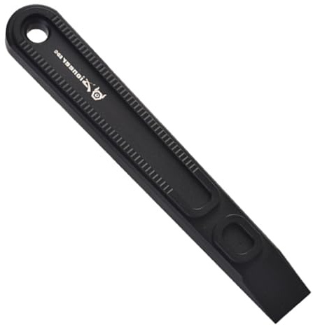 Pied de biche en titane,Barre de Levier Petit Pied Biche,Levier EDC en Titane TC4,Pry Bar Renforcé 9.5cm,Ouvre-Bouteille, Arrache-Clou & Porte-Clés,pour Camping et Bricolage