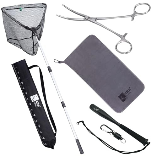 Zite Fishing Teleskop Kescher Angeln 160cm & 210cm I Kescher gummiert I | Angel Unterfangkescher Angelkescher gummiert Käscher Angeln Teleskopkescher Angel-Kescher, Karpfenkescher, Raubfisch-Kescher
