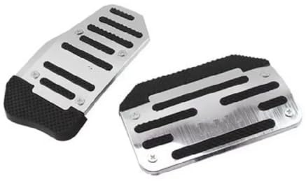 Fußstütze Pedal Brems- Und Gaspedal Rutschfeste Pedale Rennsport-Ersatz Sport-Aluminium Automatisches(Automatic Silver Set)