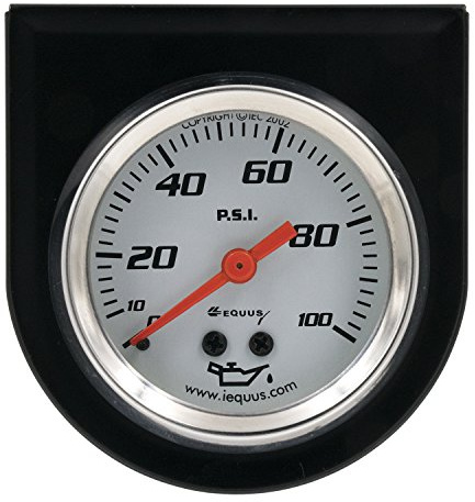 EQUUS 5244 2 Mechanical Oil Pressure Gauge, White