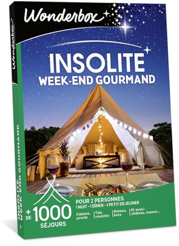 Wonderbox Insolite - Week-End Gourmand - Coffret Cadeau Idée Cadeau Séjours
