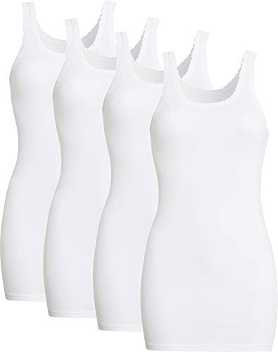 Con-ta Damen-Unterhemd 4er-Pack weiß Größe 46