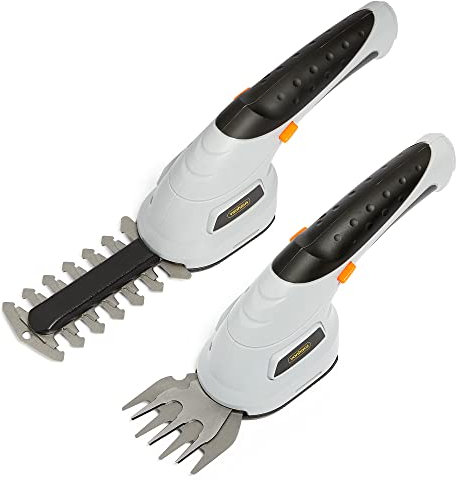 VonHaus 2 in 1 Cordless Hedge Trimmer & Grass Cutter 3.6V – Rechargeable Lithium-Ion Battery, 2 Interchangeable Blades, Lightweight, Handheld – For Lawn Edging, Cutting Hedges, Shrub Shears