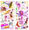 Mia and Me Wandtattoos für Schlafzimmer Jungen und Mädchen 70cmX35cm 2 Blatt vinyl