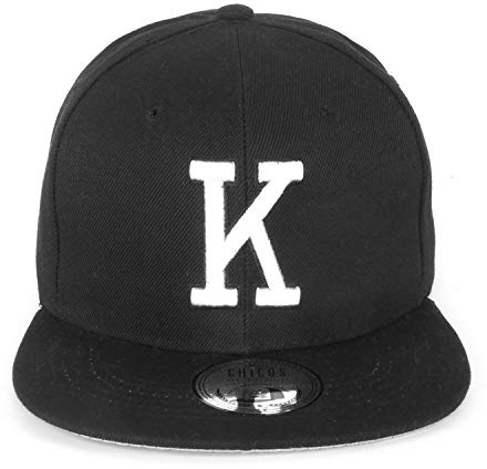 JOHNNY CHICOS Letter Cap Buchstaben A B C D E F G H I J K L M N O P Q R S T U V W X Y Z Cap in Einheitsgröße Unisex Verstellbare Größe Herren Damen Jugendliche