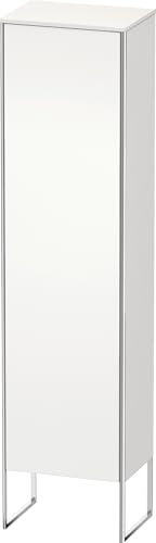 Duravit XSquare Hochschrank stehend 50,0x35,6 cm, 1 Tür, Anschlag Links, 4 Glasfachböden, Farbe (Front/Korpus): Weiß Seidenmatt Lack - XS1314L3636
