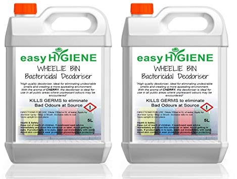 10 Litre Wheelie BIN DEODORISER Bactericidal Freshener 2X 5L Cherry FRAGRANCED