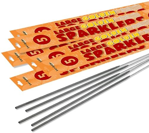 30 x 25cm (10) Handheld Large Golden Sparklers (30 Sparklers (6 Packs))