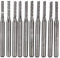 Akozon Molino de extremo cuadrado de carburo 10pcs 2mm Fresas de extremo de carburo cementado Broca para tallar brocas Cortador SMT/CNC/PCB
