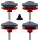 SIYI-XIU 4 Pièces Affuteur Lame Tondeuse Gazon Universel Aiguiseur de Tondeuse Accessoires pour Tondeuses avec 1Pcs Kit D'équilibrage de Lame,50 x 47mm