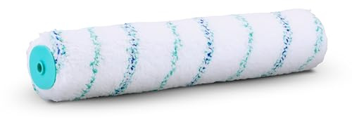 Axus Decor Pro-Finish Roller, Long Pile (Blue Series) Ultra Fine Finish for Professional & DIY Projects for Uneven Walls, Ceilings, Super Soft Fabric, Compatible with Double Arm Frames, 15/380mm