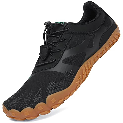SAGUARO Chaussures de Trail Homme Femme Été Chaussures de Course Respirant Antidérapant Chaussures Barefoot Minimalistes pour Extérieur Sport Marron 44 EU