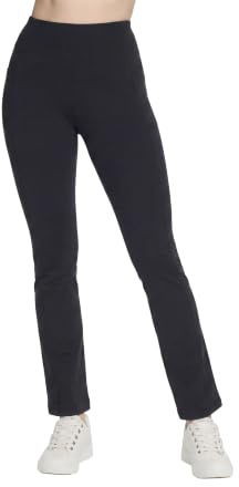 Skechers, Damen, Go Walk High Waisted Pant Joy, 4-Wege-Stretch, Feuchtigkeitstransport, Lagenbund, Schwarz, X-Large Zierlich