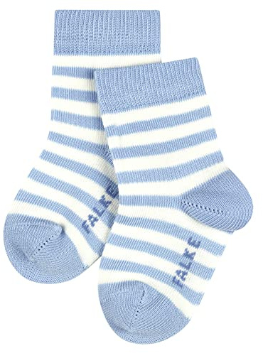 FALKE Unisex Baby Socken Stripe B So Baumwolle gemustert 1 Paar, Blau Crystal Blue 6290, 62-68