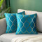 Hanrunsi Kissenbezug Türkis Blau 40x40cm Dekorative Kissen für Sofa Wohnzimmer Kissen Dekokissenbezüge 2er Set Gold 16x16''