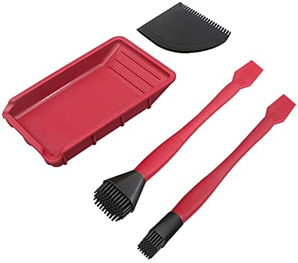 CENPEK 4Pcs Silicone Glue Brush Kit, Woodworking Gluing Kit Wide Narrow Brush Woodworking Glue Applicator Set Portable DIY Hand Tool