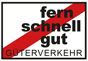 PREMIUM Aufkleber fern schnell gut Güterfernverkehr LKW Anhänger Truck Sticker Waschanlagenfest Witterungs- und UV-beständig