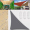 Tenda da Sole Tenda a Vela Impermeabile Rettangolo Quadrato Triangolare Tendalino 6x6x8m Tenda da Sole Telo Parasole Ombreggiante per Esterno Terrazzo Balcone Giardino Grigio