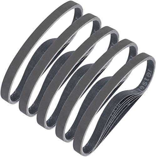 Sruhrak Schleifbänder 13 x 457mm- 30 Stück 800 Grit Siliziumkarbid-Schleifbänder zum Polieren und Entrosten von Metall
