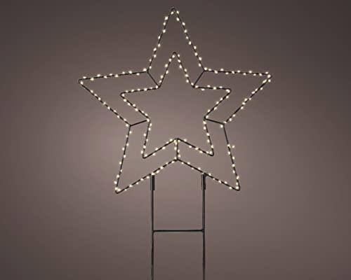 CHICCIE LED Gartenstecker Stern 38cm - Weihnachtsbeleuchtung Gartenbeleuchtung