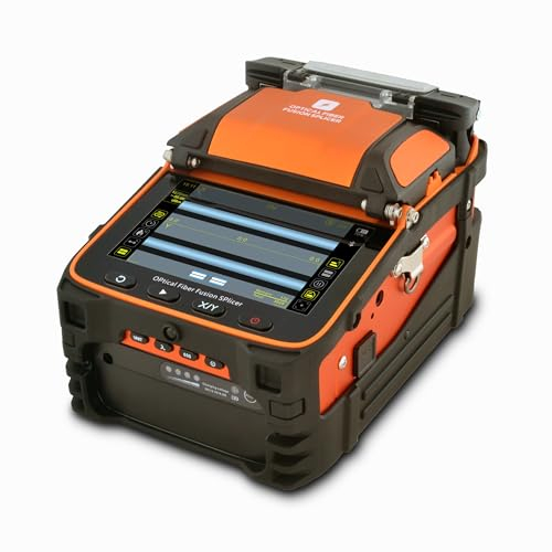 SUWOLF 5LCD 6 motores Fusionadora De Fibra Optica Alta Precisión Empalme Fibra Optica Herramientas/Fiber Fusion Splicer para SM, MM, NZ-DS, Fibras EDF con Soldadura Auto(FS27)