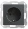 GIRA 445328 SCHUKO Steckdose mit erhöhten Berührungsschutz Shutter System 55 Anthrazit