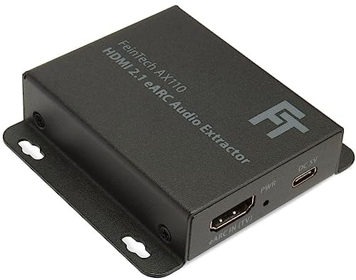 FeinTech AX110 HDMI 2.1 eARC Audio Extractor Konverter für Fernseher mit HDMI-eARC