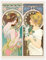 Schlüsselblume & Feder Poster von Alfons Mucha 30 x 40 cm Beige Wandbilder Wanddeko