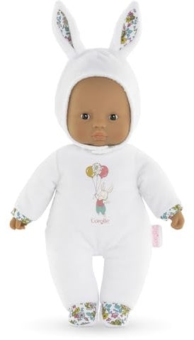 Corolle Kuscheltier, Pti'Cover, weißes Kaninchen, Puppe, 30 cm, ab 9 Monaten, 9000100710