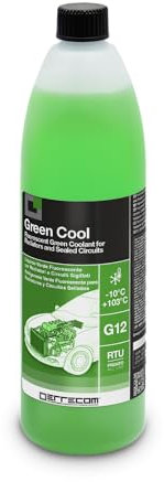 ERRECOM Green Cool, Liquido Radiatore Verde -10°C/+103°C, antigelo G12 con Pacchetto inibitore a Base Organica Oat, Pronto all’Uso, 1 Litro