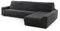 SOFASKINS® super elastischer Chaise Longue überzug, Sofabezug rechte Lange Armlehne, Sofa überzug atmungsaktiv, bequem und langlebig, Kompatible Abmessungen des Sofas (210-340 cm), Farbe dunkelgrau