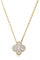 OUXi Collier trèfle Porte-Bonheur à Quatre Feuilles en Or 18 carats pour Femme, en Argent Sterling 925 avec Pendentif Diamant en Cristal et Strass, chaînes en zircone cubique