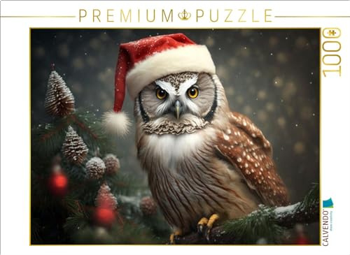CALVENDO Puzzle Weihnachtseule | 1000 Teile Lege-Größe 64 x 48 cm Foto-Puzzle für glückliche Stunden