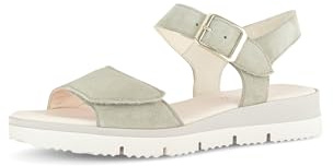 Gabor Damen Riemchensandalen, Frauen Sandalen,Sandaletten,Sommersandalen,bequem,flach,Sommerschuhe,Freizeitschuhe,Schilf,41 EU / 7.5 UK