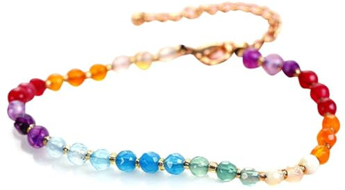 OLACD Élégant bracelet de cheville en pierre naturelle pour femme - Accessoire de cheville décontracté pour la plage, Pierre, Grès