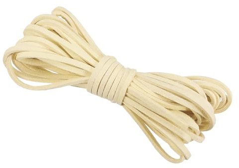PATIKIL 5.5 Yards x 3mm Faux Suede Leather Cord, Leather Lace String for Bracelet Necklace Beading Making DIY Crafts, Beige