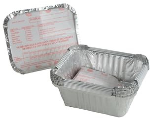 Homéa, juego de 10 bandejas de aluminio 0,5 L, 15 x 12 x 5 cm